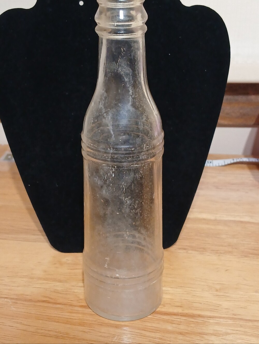 Vintage P.J. Ritter Clear Glass Bottle Vase - Transparent Decorative Accent
